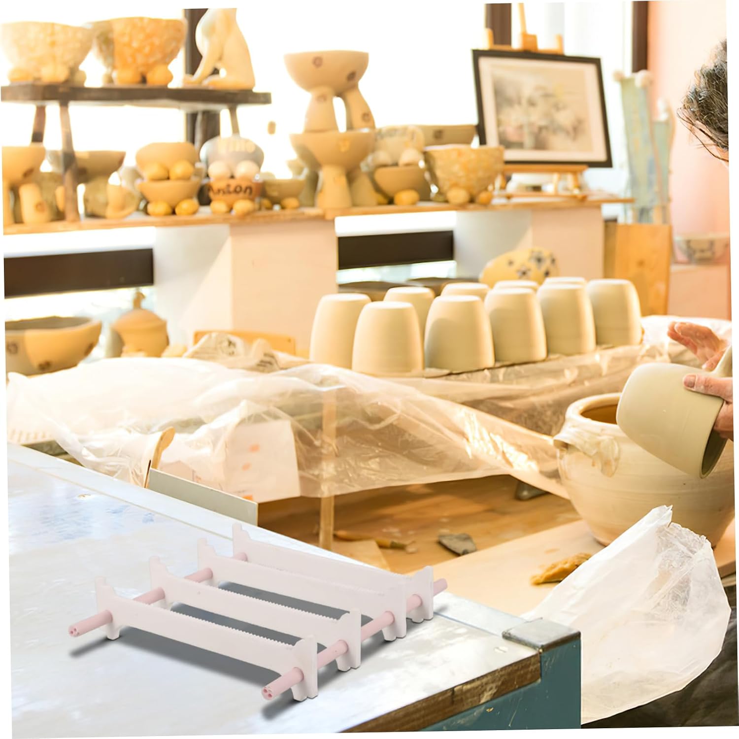 Homoyoyo Ceramic Jewelry Firing Bracket Pottery Kiln Bead Rack Kiln Accessories DIY Firing Stand