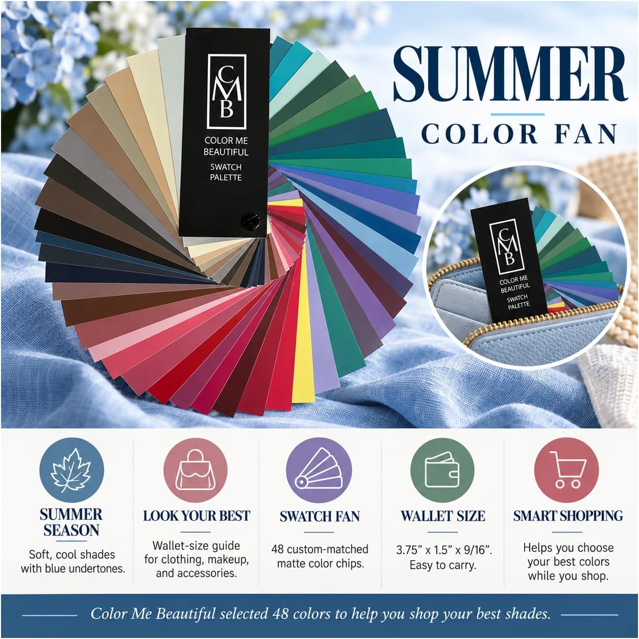 Color Me Beautiful Summer Swatch Fan (15-12077)