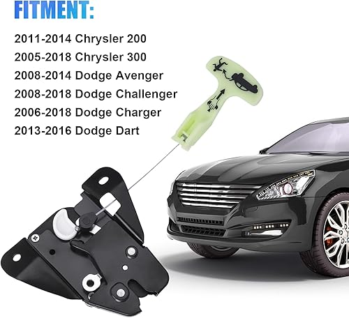 Miniatura 2 de LCWRGS Actuador de pestillo del maletero de bloqueo del portón trasero para Chrysler 300 2005-2018, 200 2011-2014, 2006-2018 Dodge Charger,