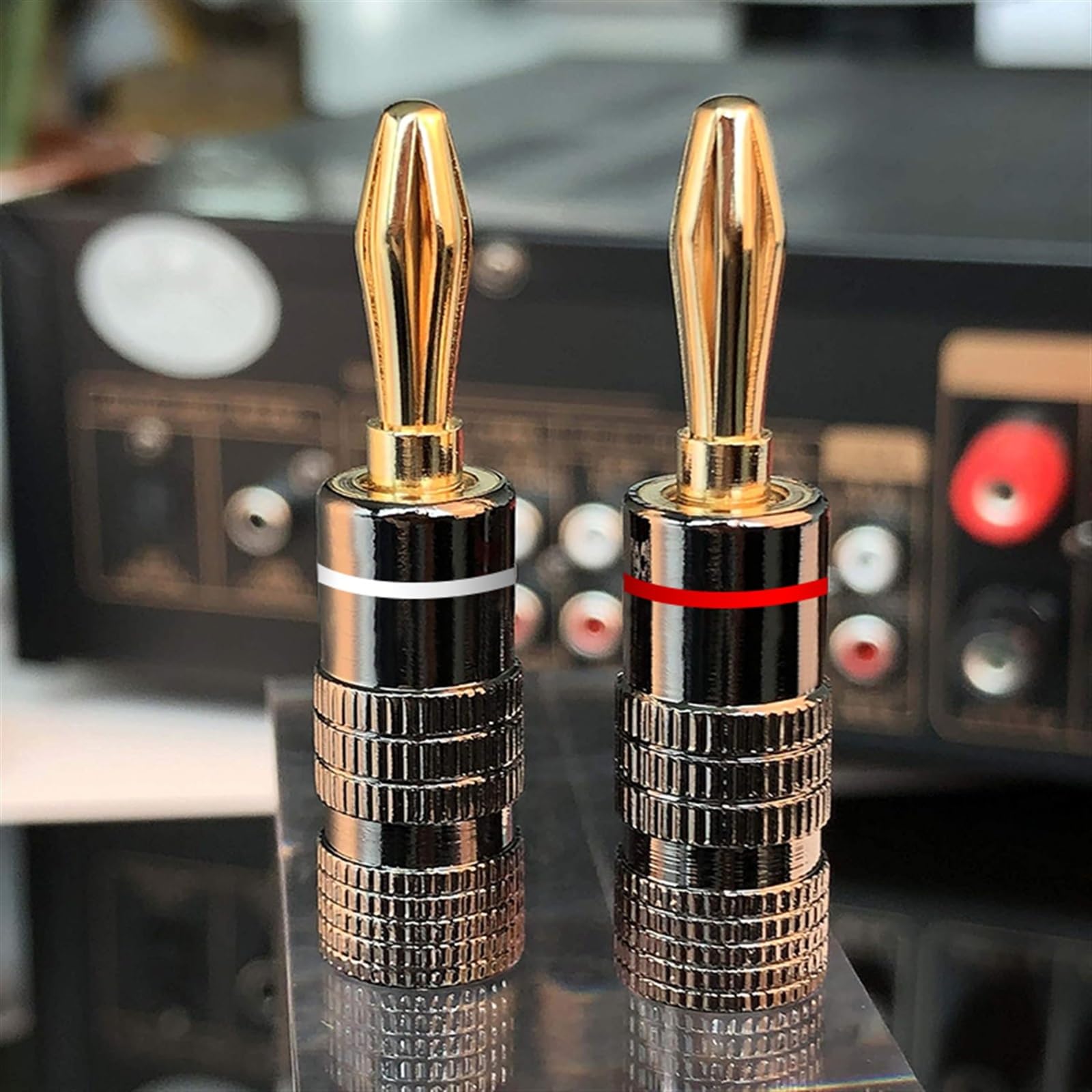 5 par/10 sztuk 4 mm Złącza bananowe 24 K pozłacane miedzią Audio Głośnik Wzmacniacz Kabel Pin Śruby Typ Złącza Bananowe Wtyczka (H)