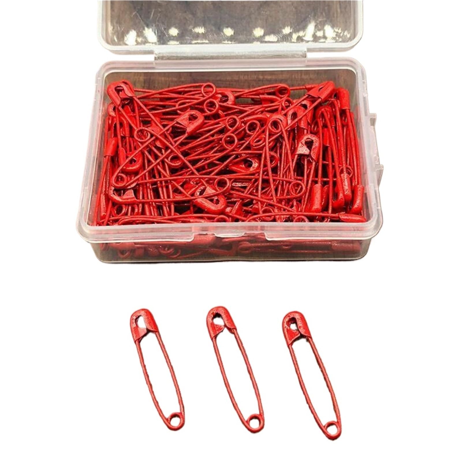 Pins 100pcs Mix Color Colorful Pins Sewing Tools Clothing Accessory 28/38mm Cardigan Sweater Brooch Pin(Red-100pcs,Length 3.8cm)