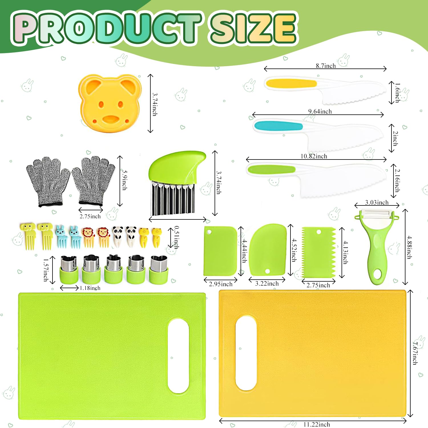 Juego de Utensilios de Cocina 28 Piezas, Cuchillos Montessori Seguros para Niños, Utensilios BLW sin BPA, Cortador de Frutas y Verduras, Cocinita Infantil Educativa, Regalo Ideal para Niños de 2-6 Año