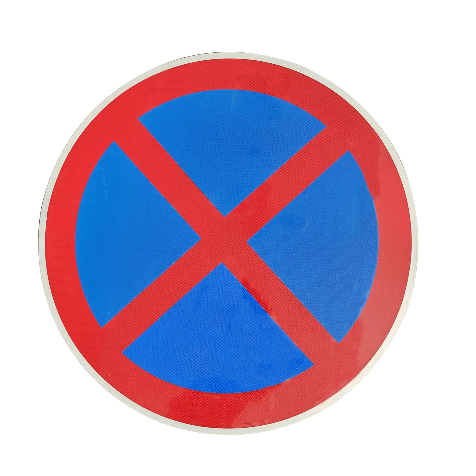 No Parking at Any Time Sign Outdoor No Parking Sign Do Not Block Gate Signs Durable Aluminum Reflective Red Blue UV Resistant Waterproof Anti-rust with Accessories (1PC, 60cm)