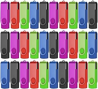 ARETOP 512MB USB Flash Drive, Pack of 50 Thumb Drives Bulk, Pen Drive, Metal USB 2.0 Memory Sticks, Portable Keychain Jump Drive Multipack for Date Storage(512MB-50 Pack, Mixcolors)