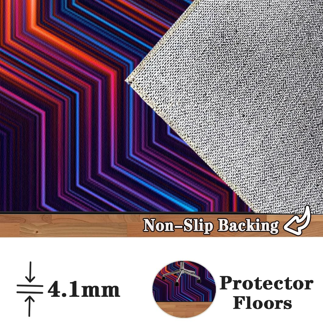 Tapis Chaise Gaming Antidérapant, Protège Sol Sous Chaise, 200 x 300 cm Tapis de Chaise de Bureau, Tapis pour Protection de Sols, Lavable Protecteur de Sol pour Planchers de Bois et Carrelage