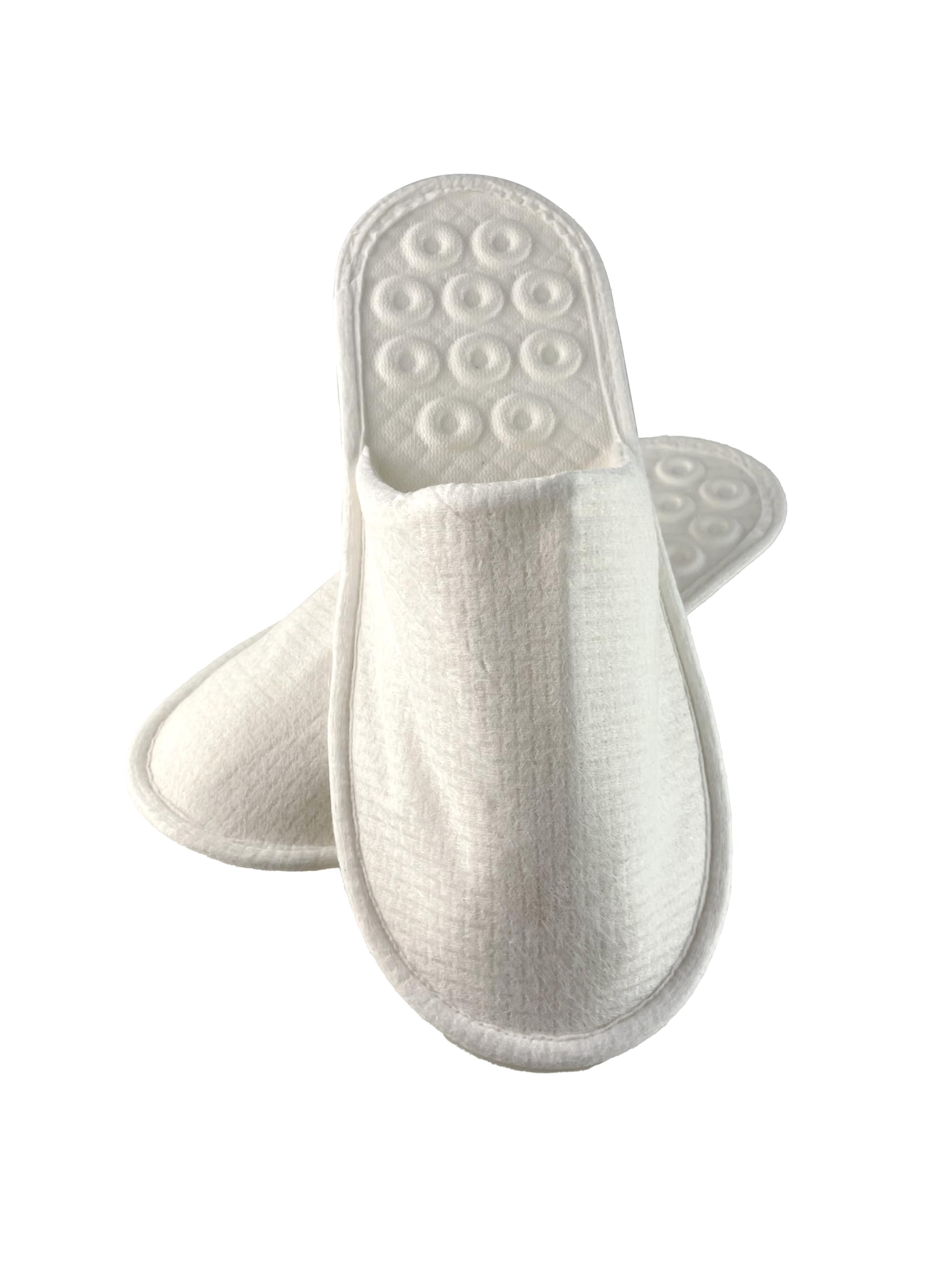 PRESENT-MORE - Pantofole Ospiti Modello Relax Bio 100 Paia - Ciabatte Ospiti Chiuse Misura 30cm - Plastic-Less - Colore Bianco - Ideale per Hotel e B&B