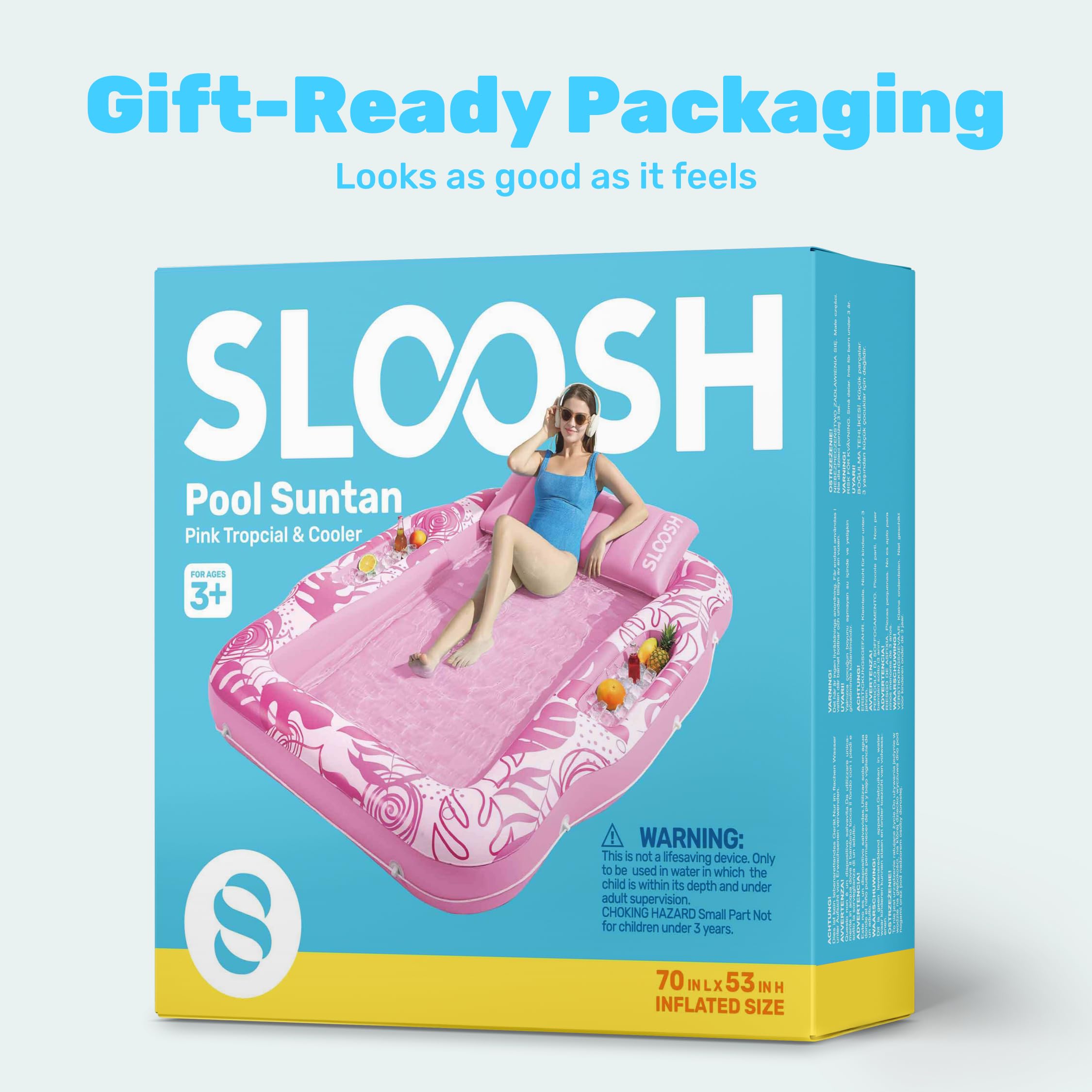 Sloosh Inflatable Tanning Pool Lounge Float - Image 9
