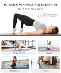 HAPBEAR Hot Serviette de yoga - Serviette de tapis de yoga non glissade avec poignée, serviette en microfibre super-absorbante et douce pour le yoga chaud, Pilates et fitness