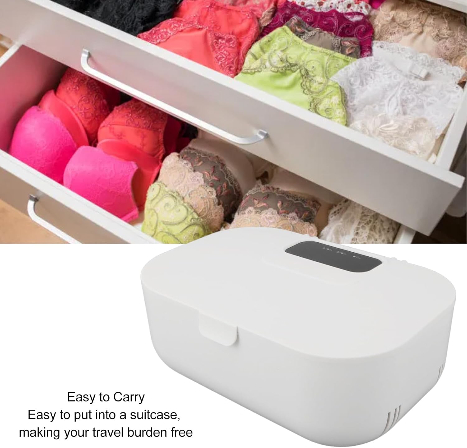 Clothes Dryer, Double Layer Quickly Drying, Timer, Easy to Use, Clothes Dryer Electric for Apartments Travel Dorm RVs, for Light Clothes, Underwear, Baby Clothes