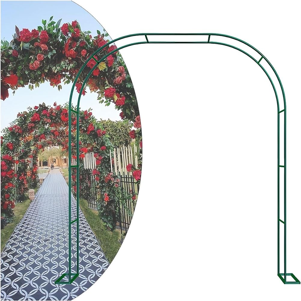 Łuk ogrodowy, kratka do roślin pnących, 240 cm, ogrodowa altana różana, zielona podpórka ogrodowa, 2,4 m x 2,2 m, idealna do winorośli, kwiatów i warzyw