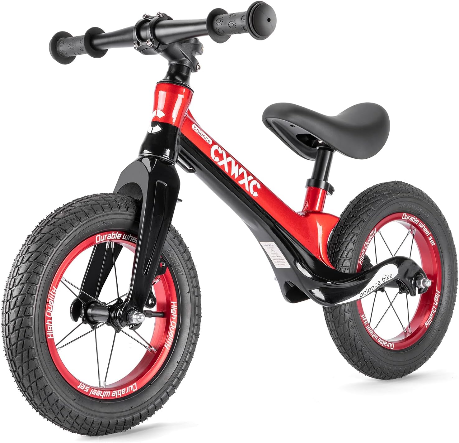 CXWXC 12" Toddler Balance Bike - Ages 24 Months to 5 Years - Kids Push Balance Bike with Footrest, No Pedal Training Bicycle - Birthday Gifts for Girls & Boys
