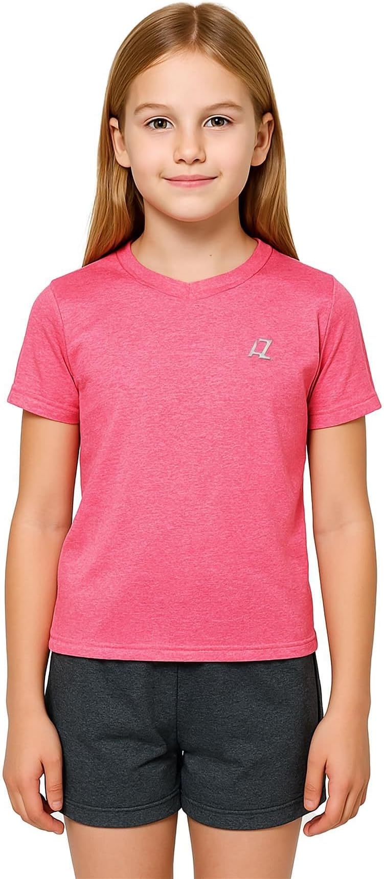 Girls Active Sports Short Sleeves T Shirts Athletic Soft Feel Breathable Lightweight Comfortable Summer Tank Top Activewear T-Shirts New Age 3-14 Years
