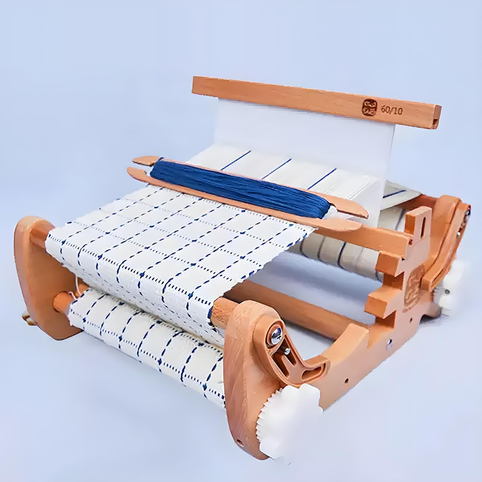 Holz-Handwebstuhl-Set, Schreibtisch-Strickmaschine mit 10 cm starren Hecken, 20 cm Webbreite, Kit für Schals, Teppiche, Taschen