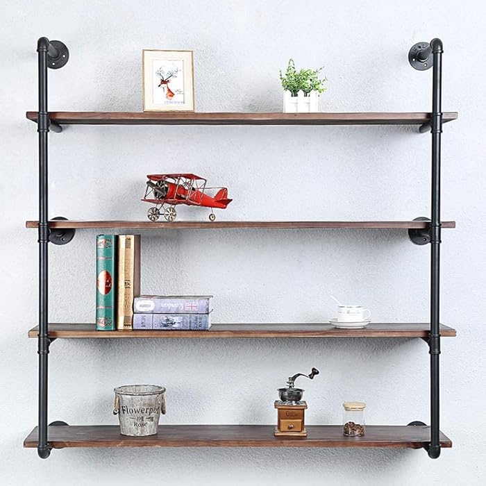 Buy SUJIN Industrial Pipe Shelving Floating Shelves for Wall,Pipe