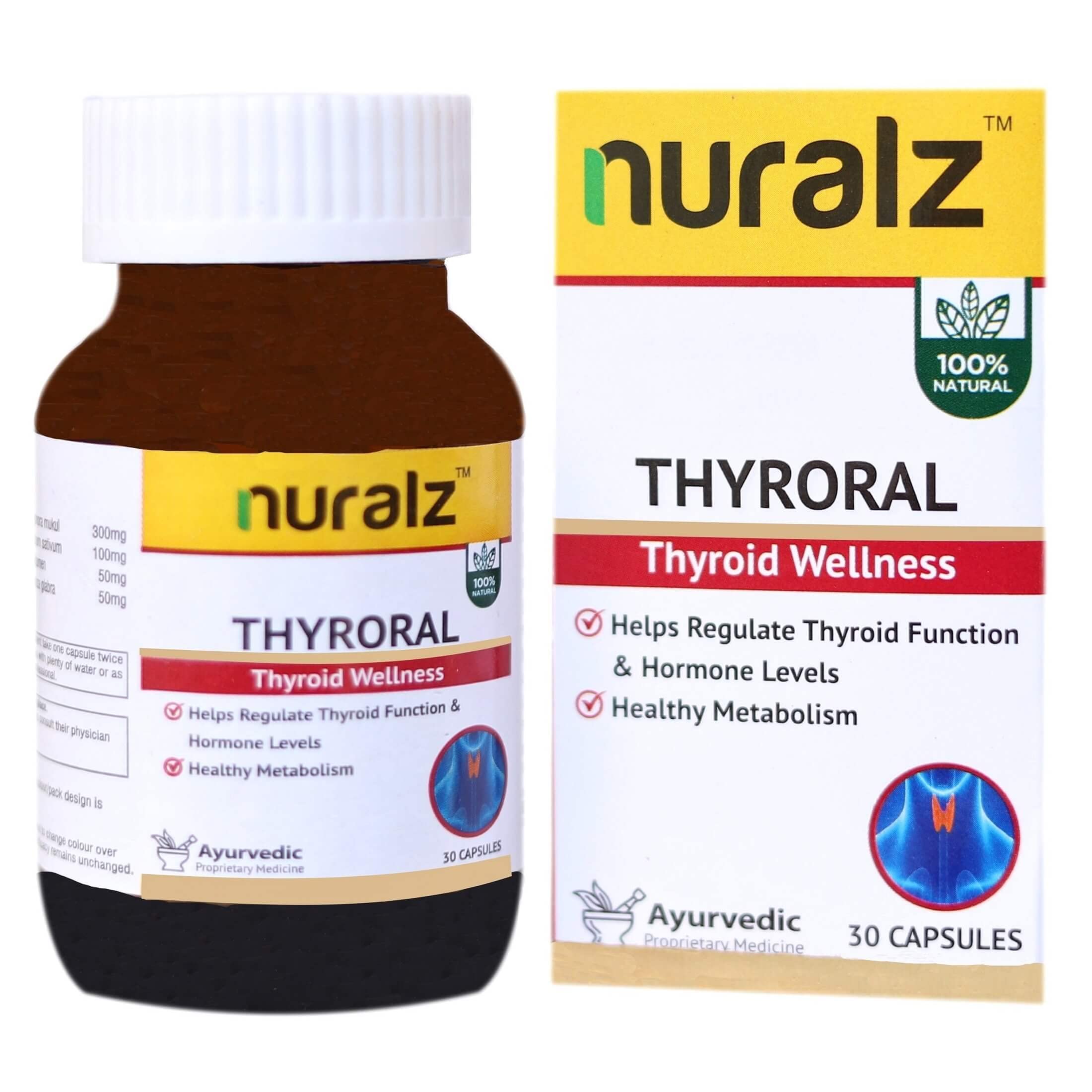 Nuralz Thyroral Capsules (60 Capsules) (30 Capsules X 2) (B0BF5RBHDN) Amazon Price History, Amazon Price Tracker