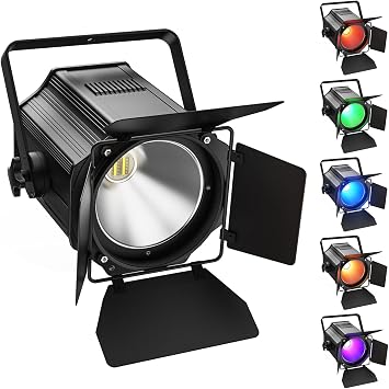 200W COB LED Par Headlight 6-in-1 RGBWA+UV DJ Stage Light with Shielding Flaps Warm Cool White Par Spotlight with DMX512/Auto/Sound Disco Lights for Party Concert Church Wedding Theatre