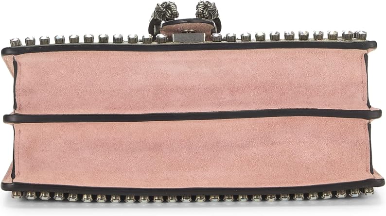 Pre-loved Pink GG Supreme Crystal Embellished Dionysus Shoulder Bag Small, Pink