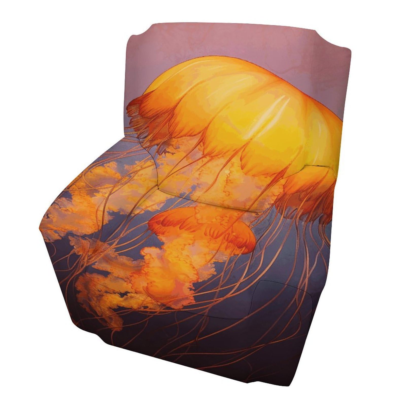 Fekiloot Style Jellyfish Orange Couch Cover Sofa Cover Sofa Slipcover