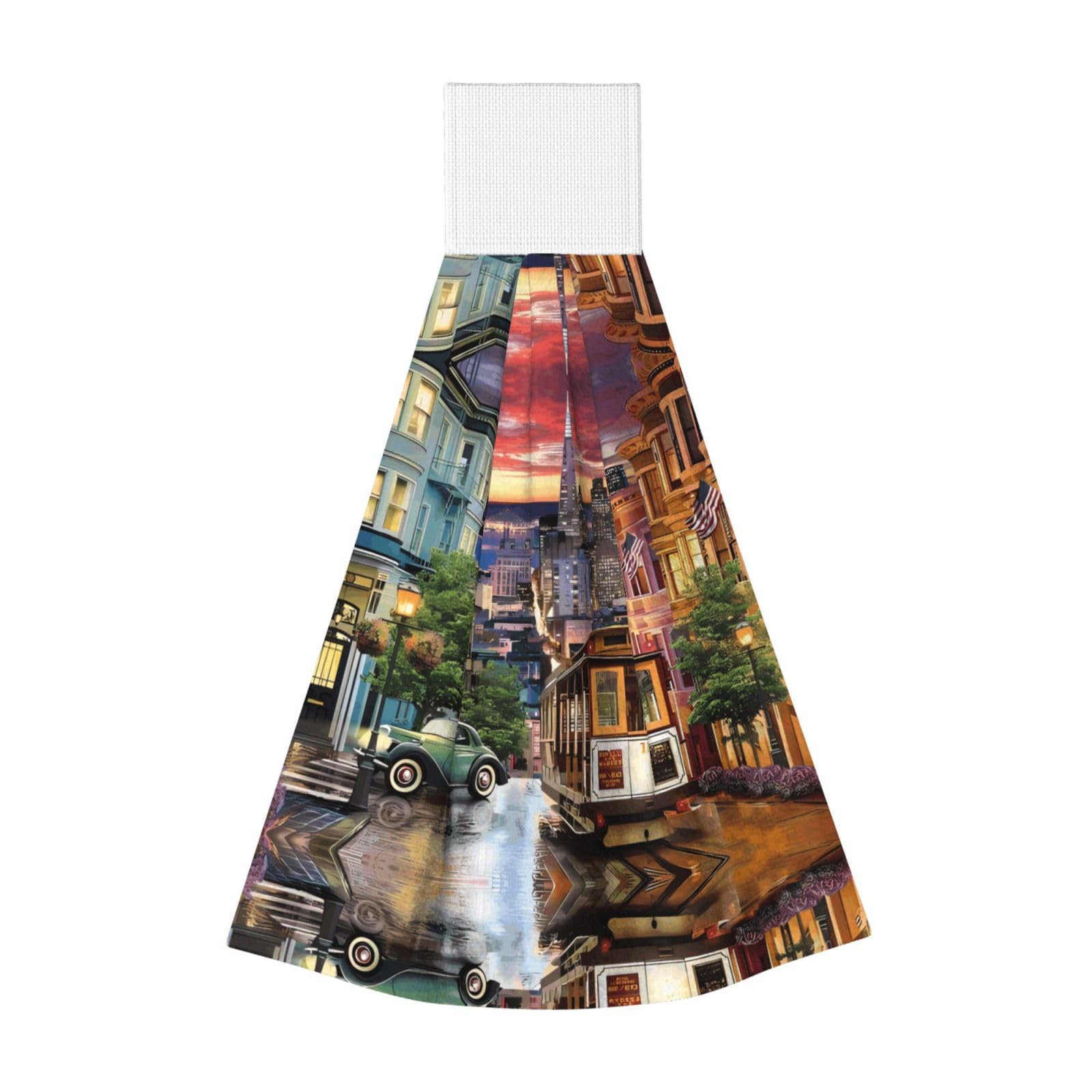 ZQYTGFDC san francisco Highly Absorbent Dish Towels Soft Coral Fleece Wipe