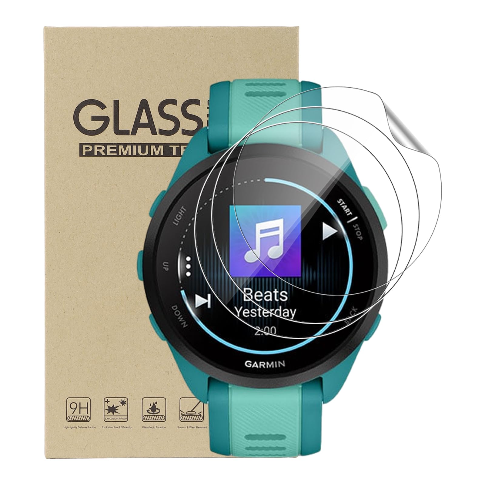 Protector De Pantalla CONAPIKA Para Garmin Forerunner 165/165 Music – 3 Unidades TPU 3D Sin Burbujas