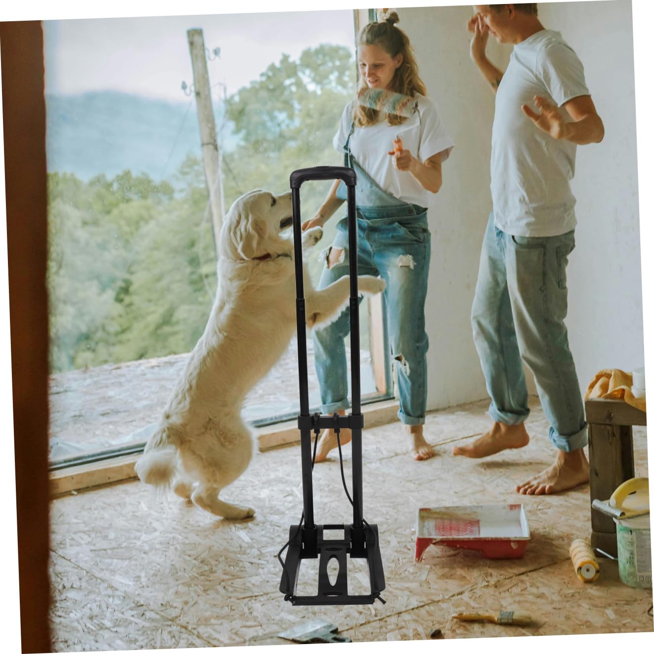BESPORTBLE Carrito Plegable Ligero y Portátil Ruedas Giratorias, Estructura de Hierro y Base Resistente para Uso Diario y Viajes Cómodos