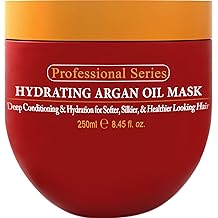 Arvazallia Hydrating Argan Oil Hair Mask and Deep Conditioner for Dry or Damaged Hair (8.45 oz Jar)