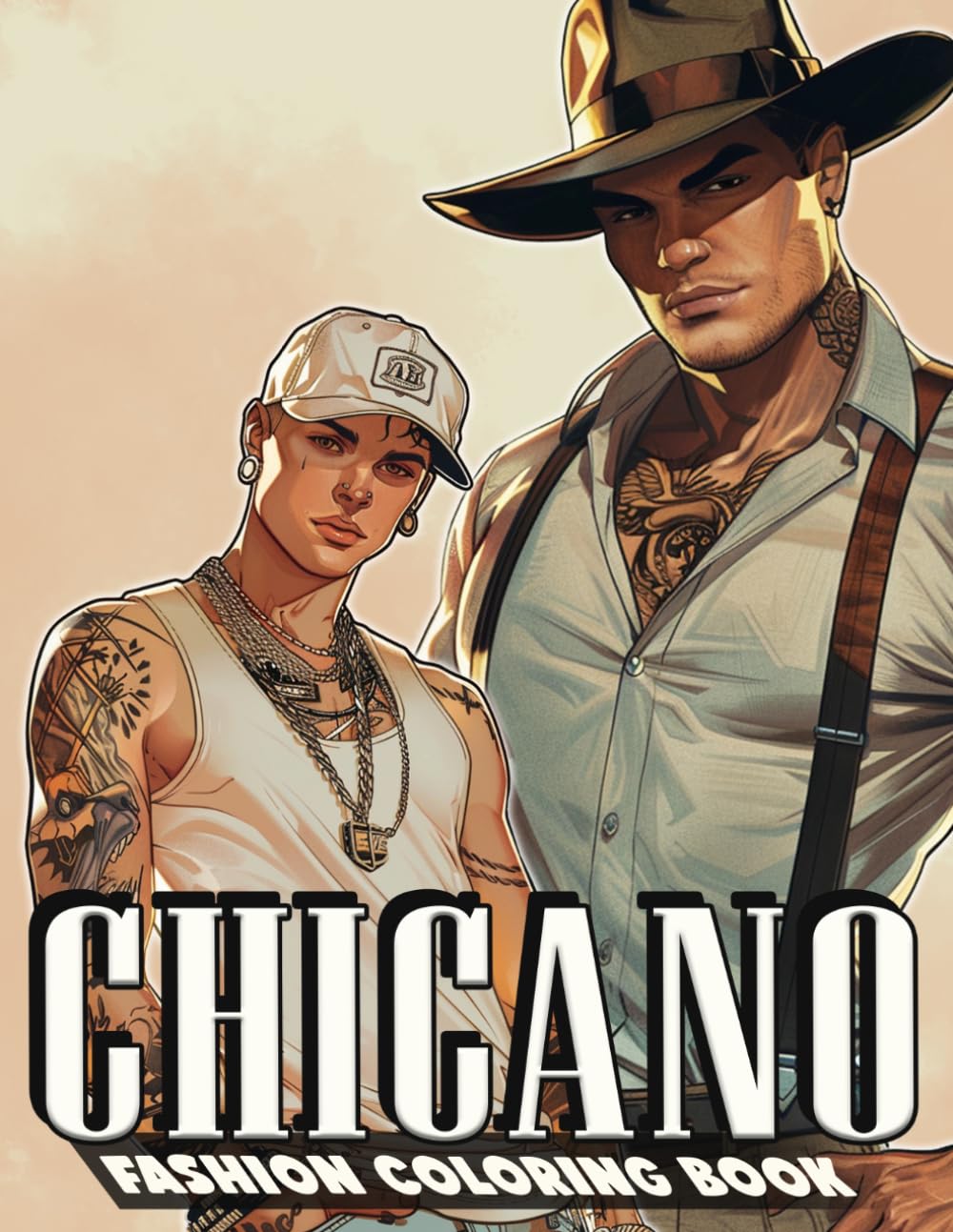 Chicano Fashion Coloring Book: Classic Street Style Coloring Pages Featuring Lowrider Culture, Vintage Hairstyles and Iconic Outfit Designs for Adults and Teens to Relax and Unwind