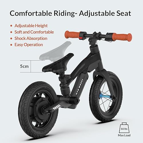 Miniatura 8 de 5TH WHEEL K8 Bicicleta eléctrica para niños, bicicleta de equilibrio eléctrica de 250 W de 3 a 5 años de edad, motocicleta eléctrica para niños con
