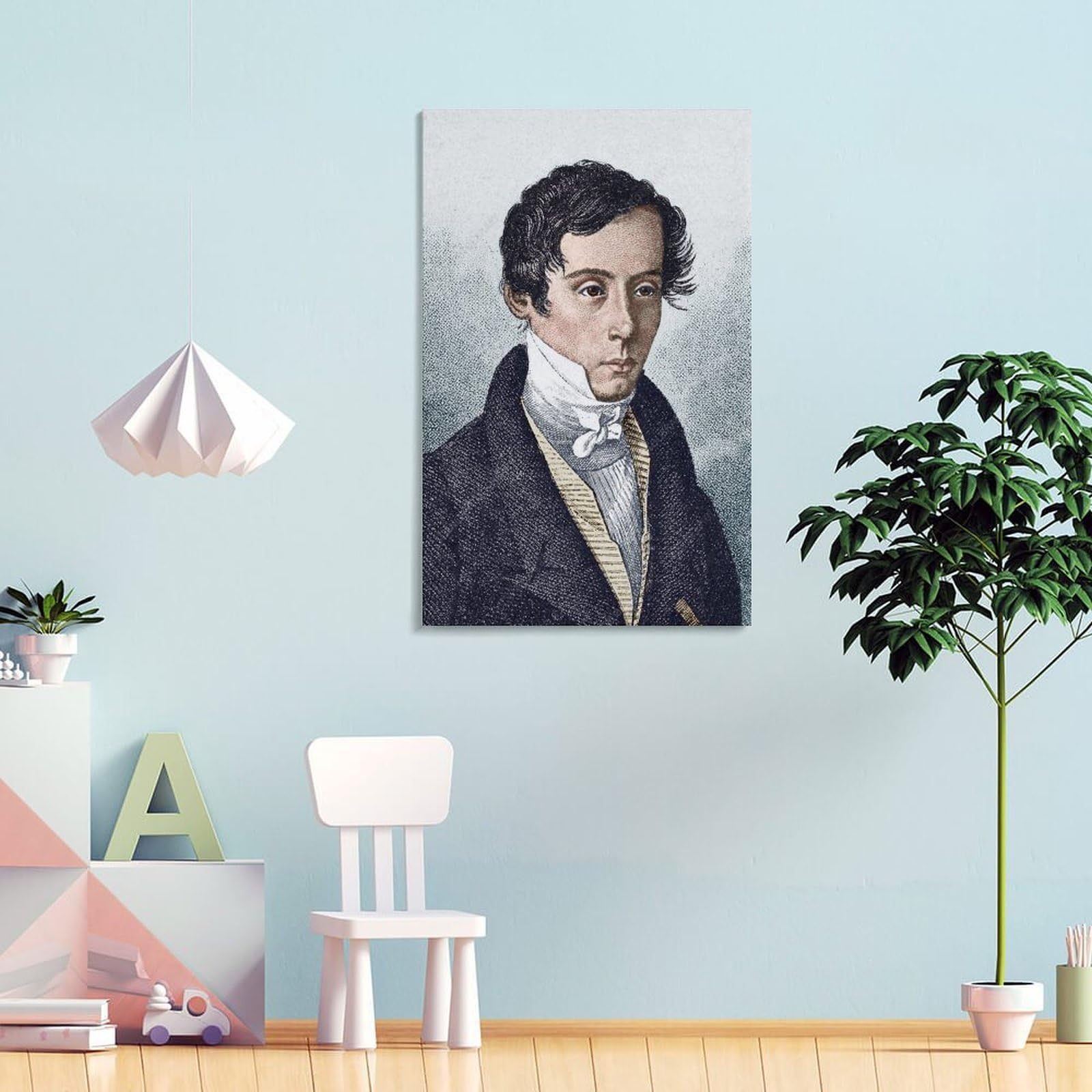 Augustin-Jean Fresnel-Poster, Gemälde, Leinwand, Wandkunst, Rollbild, Druck, Wohnzimmer, 50 x 75 cm