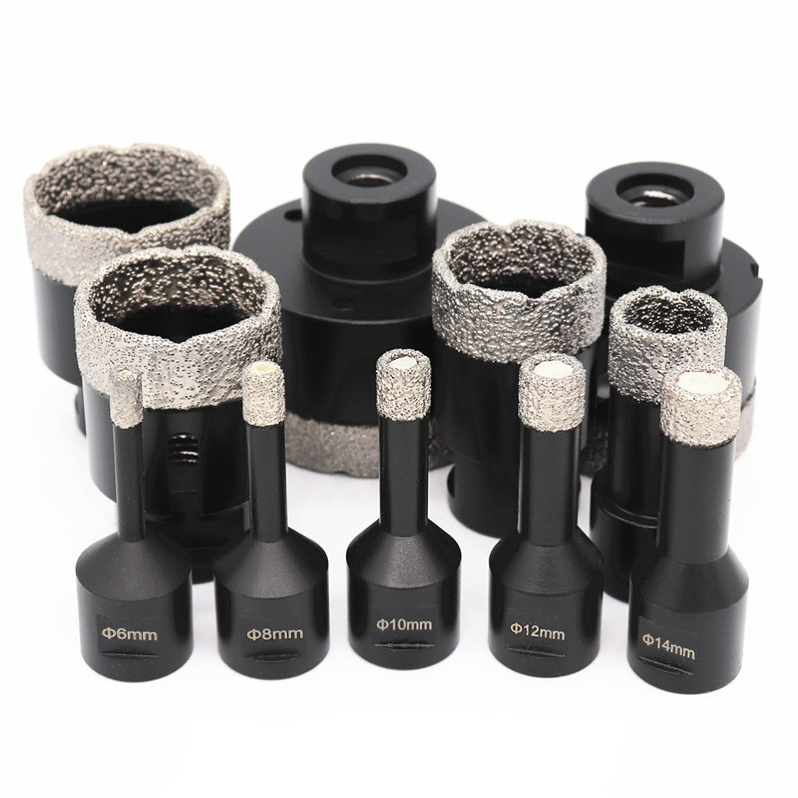 1pc M14 Filo Vuoto A Secco Brasato Diamante Nucleo Di Perforazione Bit Piastrelle Porcellana Punte Da Trapano Pietra Di Marmo Muratura Foro Seghe Per Smerigliatrice Angolare,100 Mm