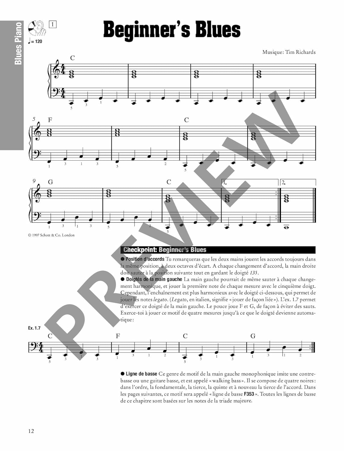 Blues Piano 1: Les principes de base du piano blues, expliqués de façon claire et accessible. Vol. 1. piano. Méthode.      Sheet music – November 12, 2025