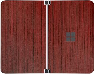 SopiGuard ステッカー Surface Duo Phone エッジツーエッジ精密ビニールスキンラップ(ウッドダーク)
