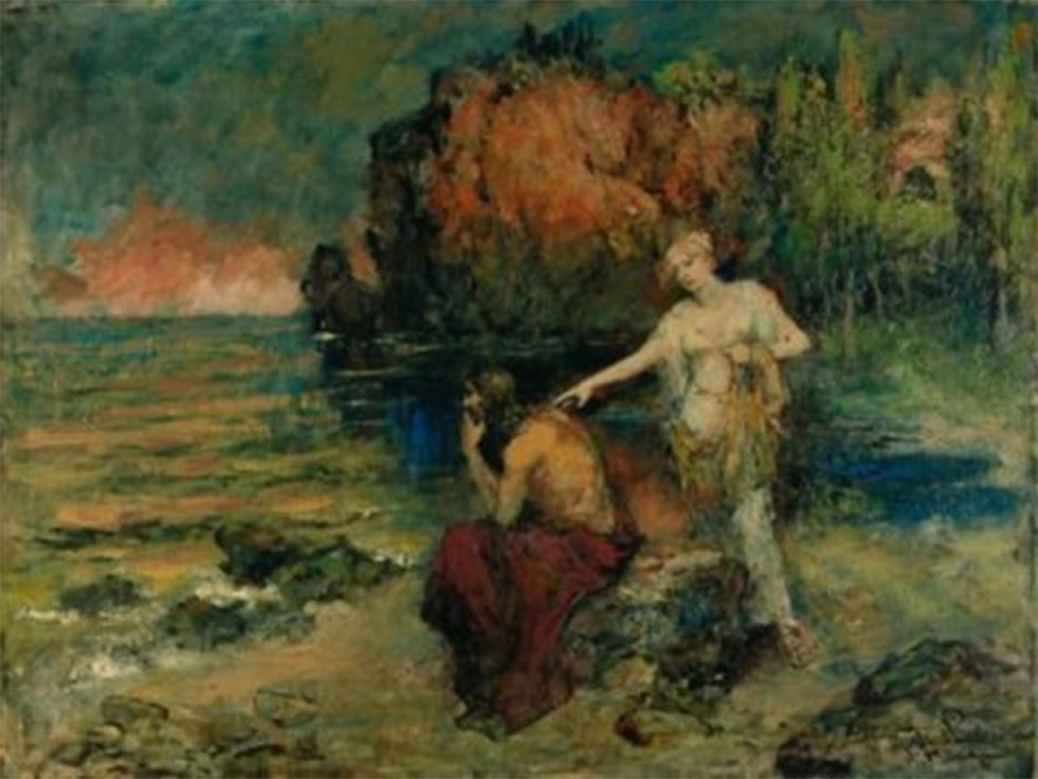 Tableau Toile Iphigénie Auf Tauris Ferdinand Laeeke 60x90cm - 5