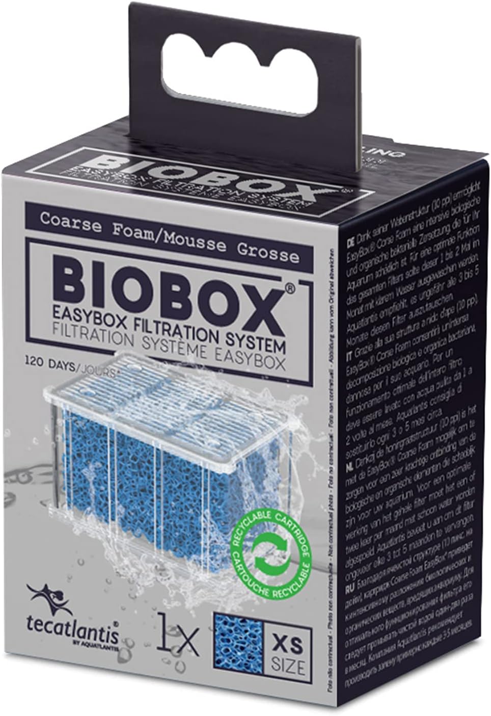 Tecatlantis Easybox Coarse Foam Filter Media Cartridge For MINI Biobox Filters 1 And 2/ Biobox 0, XS