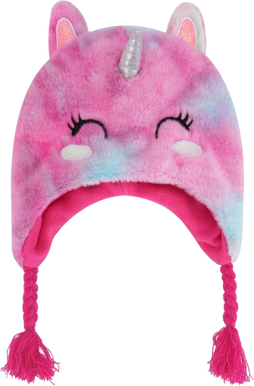 Kids Animal Plush Hat Super Soft Warm Hat with Ear Flaps Unisex Fleece Toddler Winter Hat for Boys Girls
