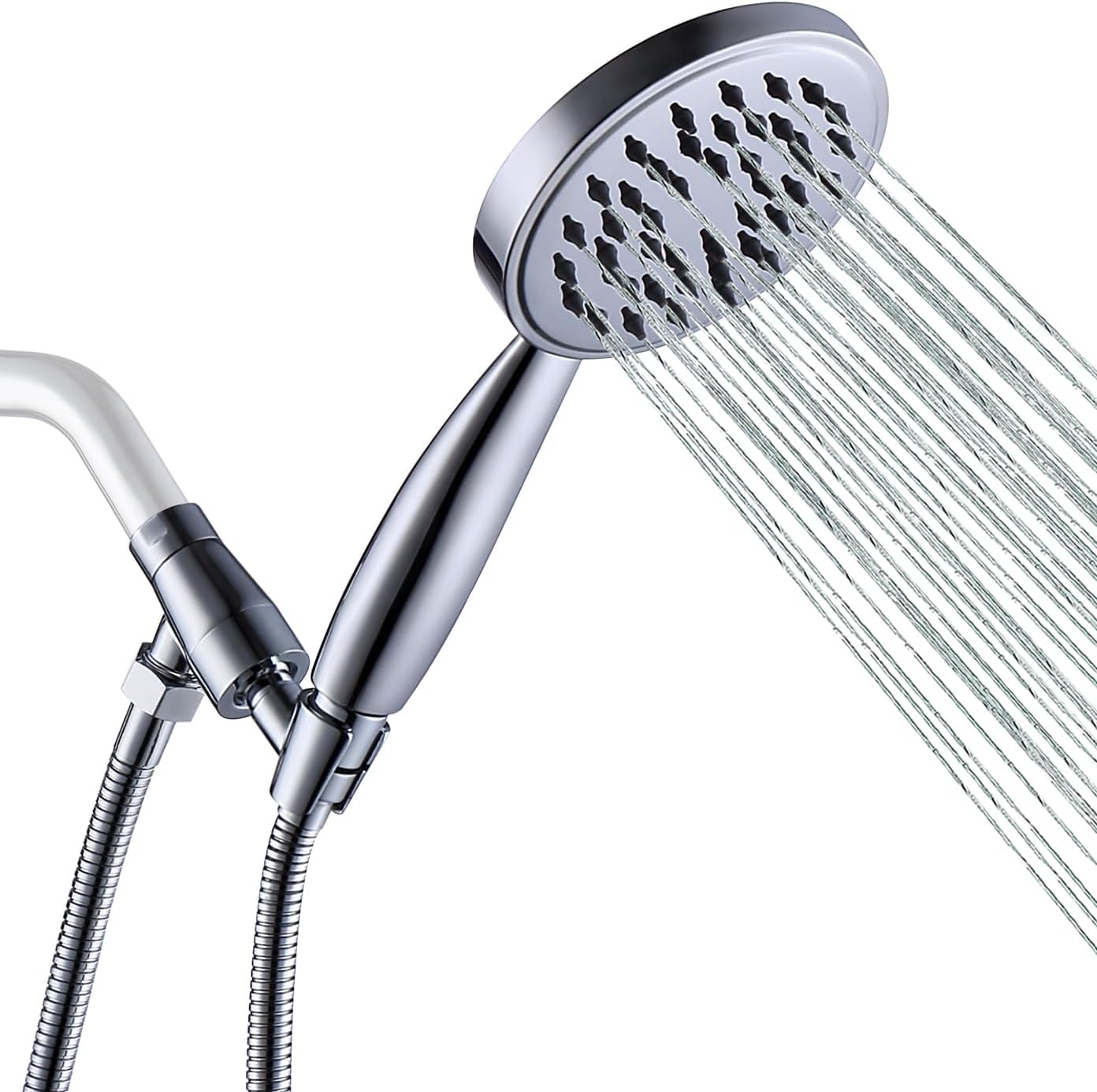 100% Metal Hand Held Shower Head with Hose and Holder | Made with ...