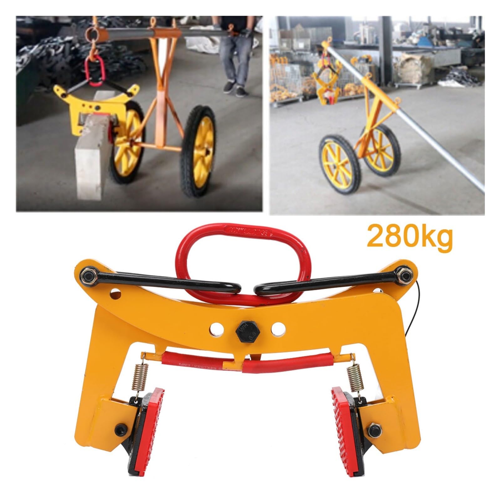 Zacisk do podnoszenia kamienia, Szczypce Do Wyciągania Palet Pierścień Podnoszenia Kamienia Transportu 280 Kg Rozwarcie Szczęk 6 24 Cm do przenoszenia marmuru, granitu