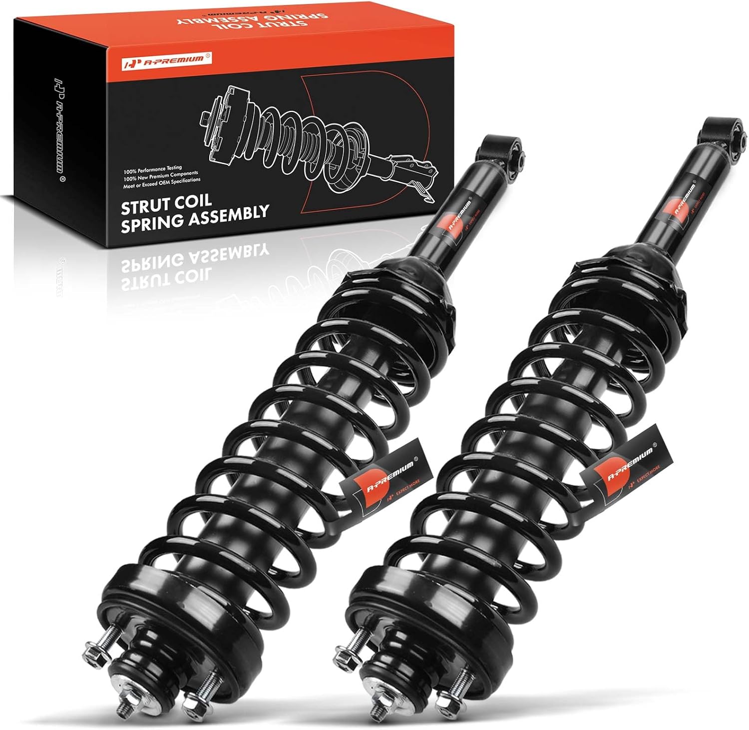 A-Premium Rear Complete Strut & Coil Spring Assembly Compatible with Honda CR-V CRV 1997 1998 1999 2000 2001, 2-PC Set