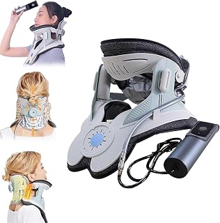 Neck Stretcher Cervical Traction, Neck Brace, Electric Air Pump Neck Stretcher For Pain Relief, Adjustable Ergonomic Neck Stretcher For Pain Relief, Restores The Optimal Curvature, DENGFEN