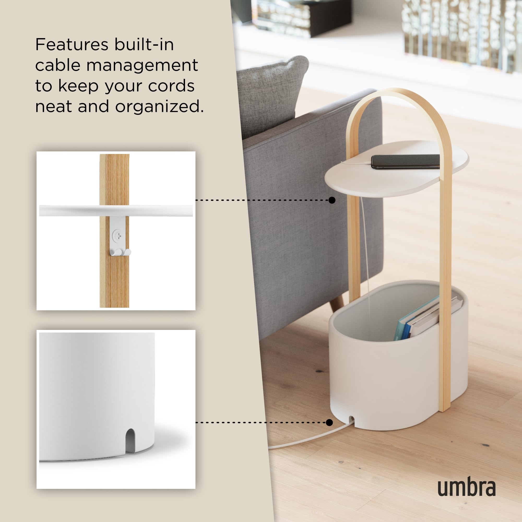 【美品】umbra ハブストレージテーブル サイドテーブル ホワイト✕ナチュラル Amazon｜umbra ハブ ストレージテーブル ホワイト×ナチュラル