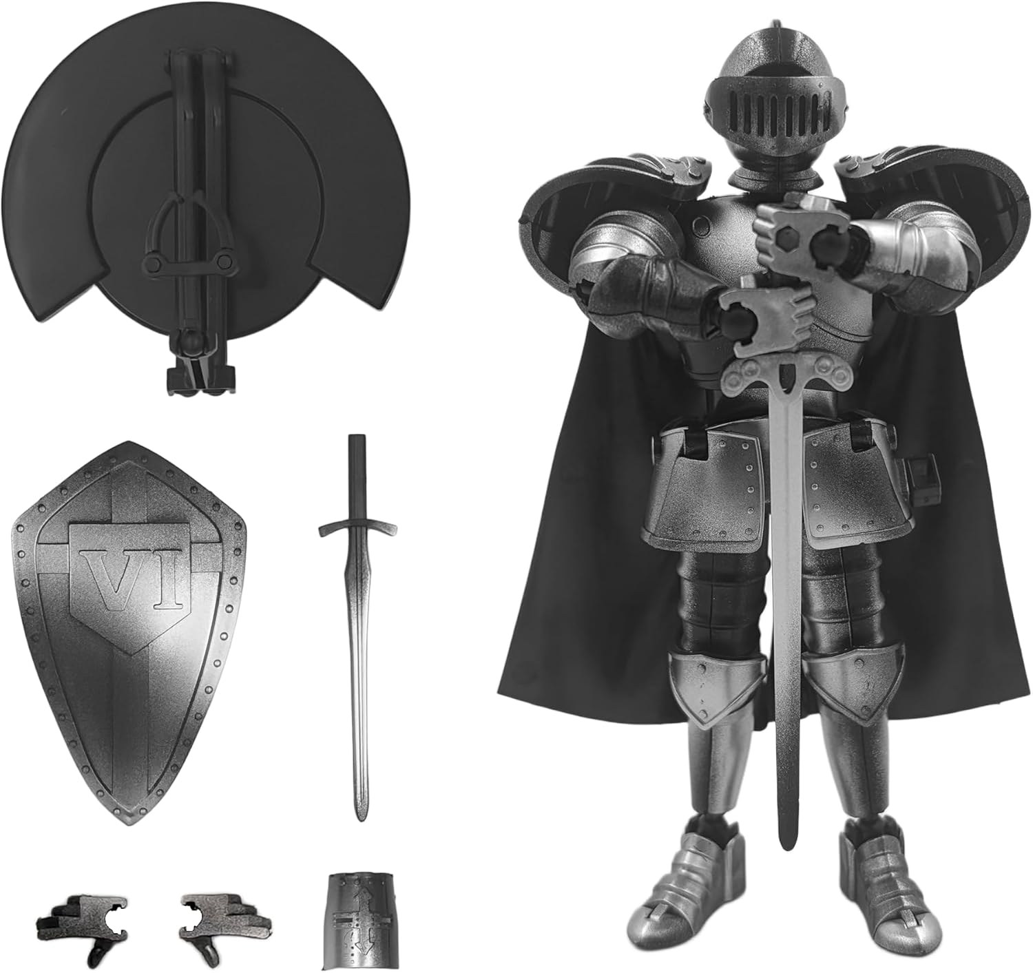 Assemble Knight Armor Action Figure, T13 Action Figure, Multi-Jointed Articulated Model, Medieval DIY Assembly Figure, Dummy 13 Action Figure