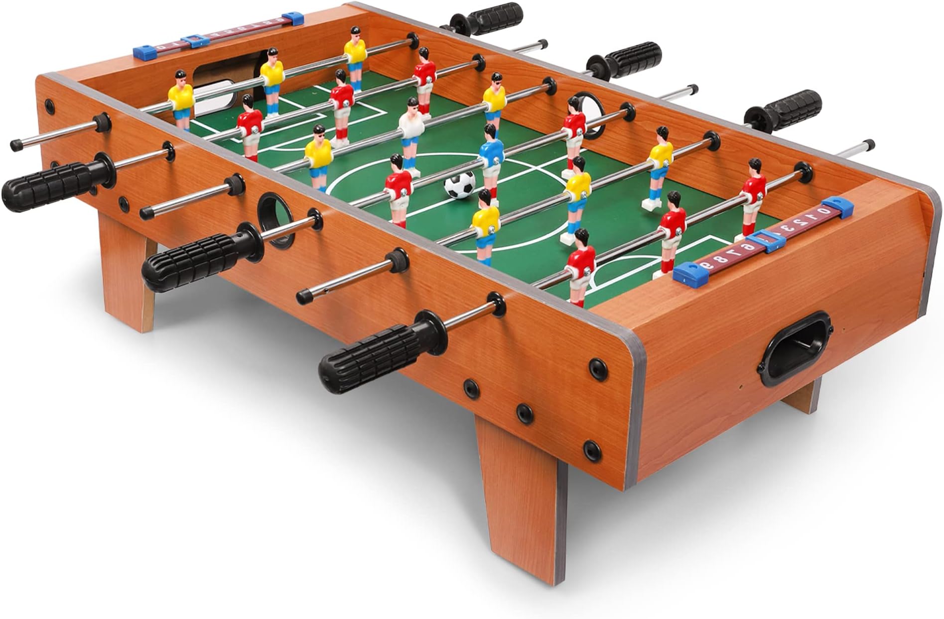 Albert Austin Tabletop Foosball Game | Wooden Outdoor Indoor Game For Kids And Adults | Lightweight And Portable Table Football Game | 27 Inch Large Table Soccer Game With Footballs