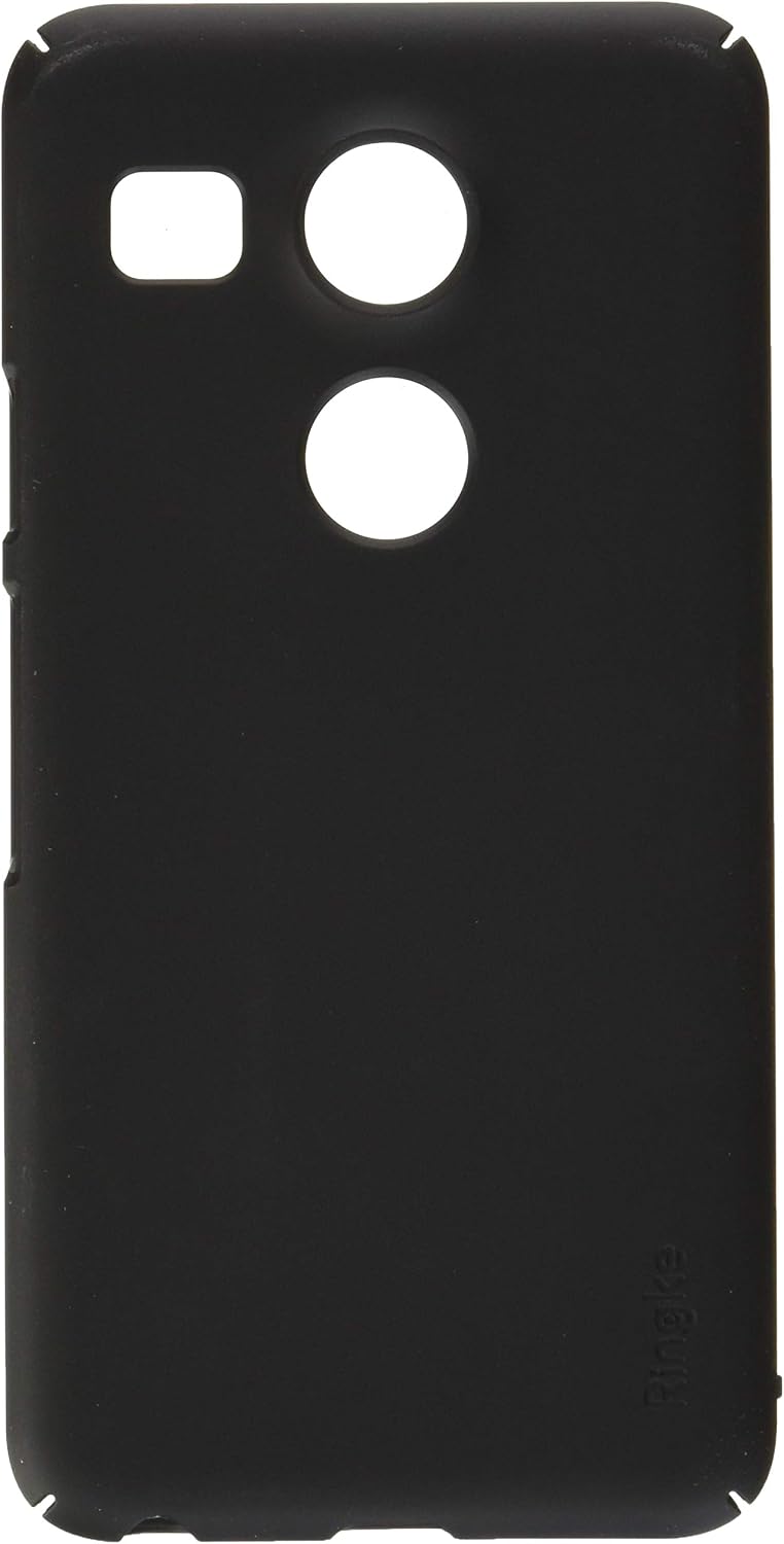 Ringke Slim Compatible with Nexus 5X Case Extreme Lightweight & Thin Cover w/Screen Protector Snug-Fit Scratch Resistant Superior Coating PC Hard Skin for Google Nexus 5X - SF Black