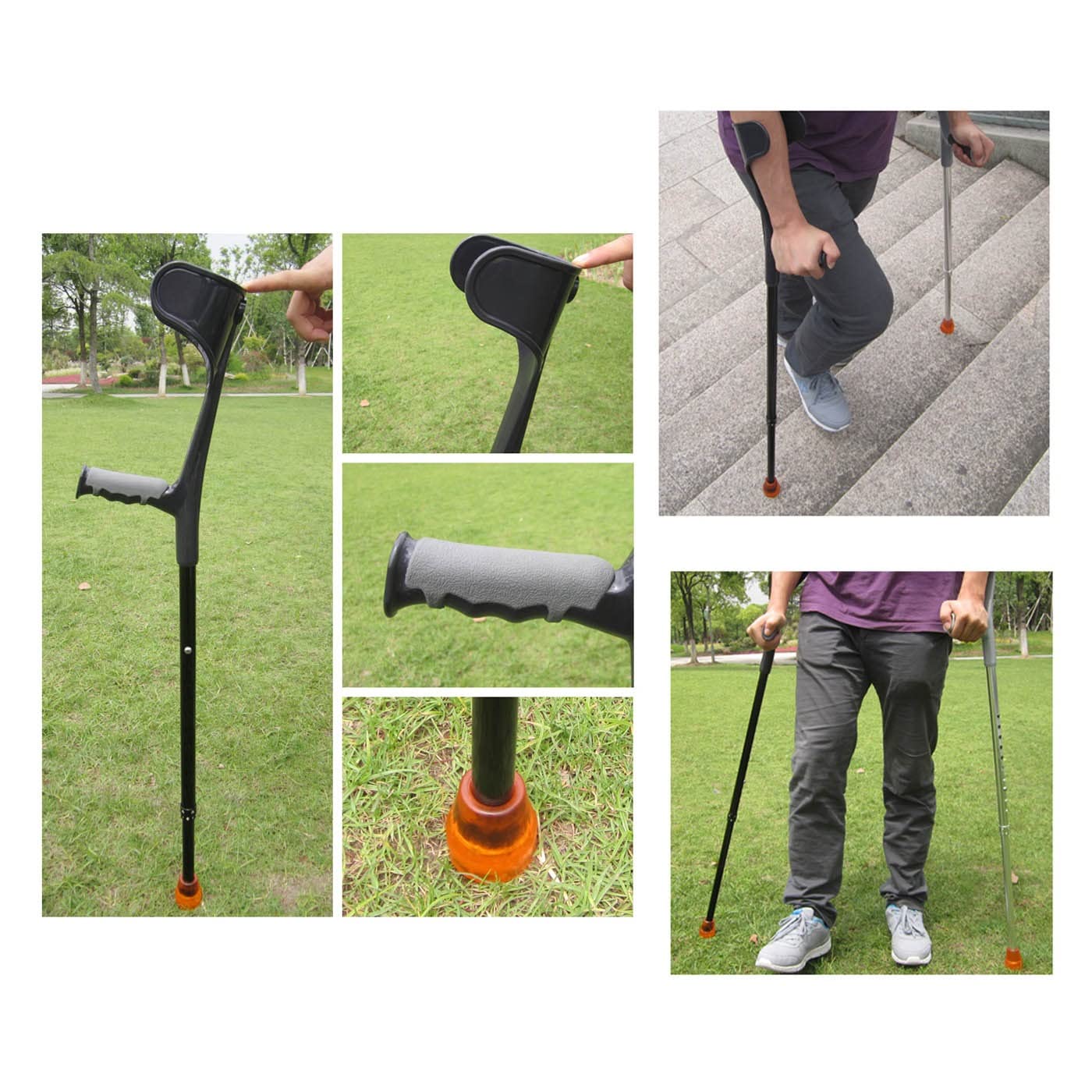 Muletas de antebrazo de última generación, muletas telescópicas Ajustables para Adultos, muletas para Caminar de Altura Ajustable, Caminar liviano, jóvenes - decoración Infantil