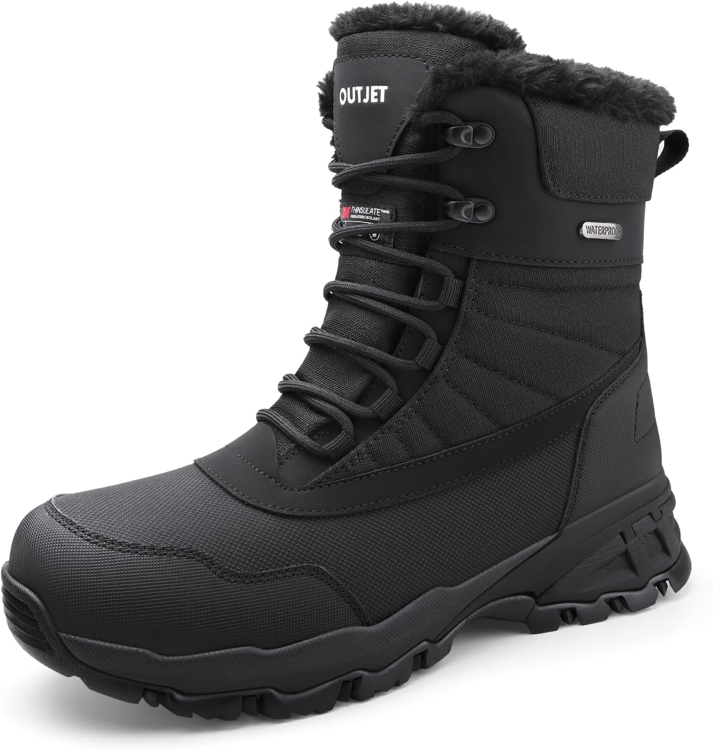 Men's Waterproof Winter Snow Boots Insulated Lightweight