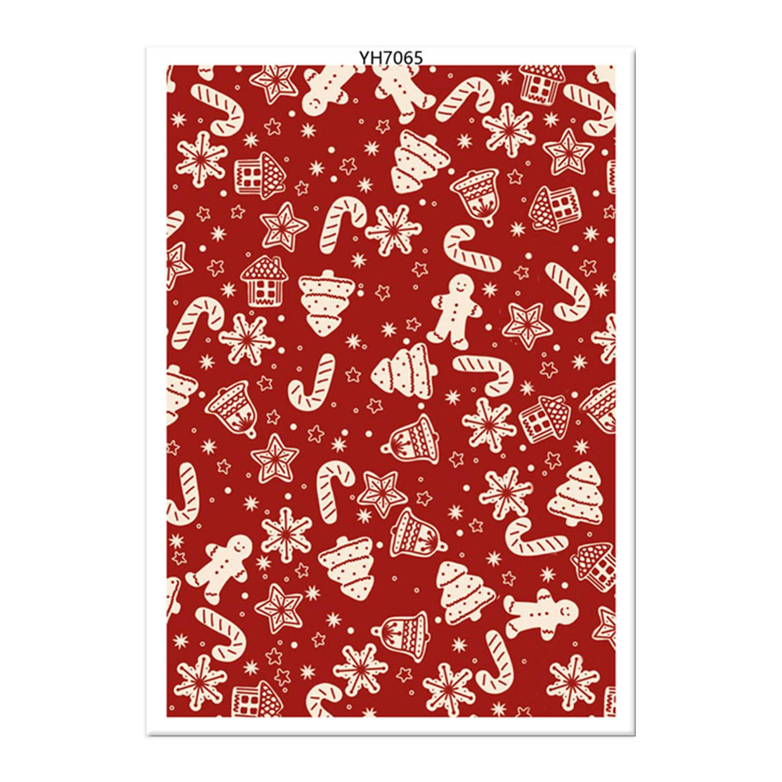 YWLUUOO Water Transfer Paper Christmas Transfer Paper Clay for Earrings Jewelry Making Clay Sheets Sheets Christmas for Earrings