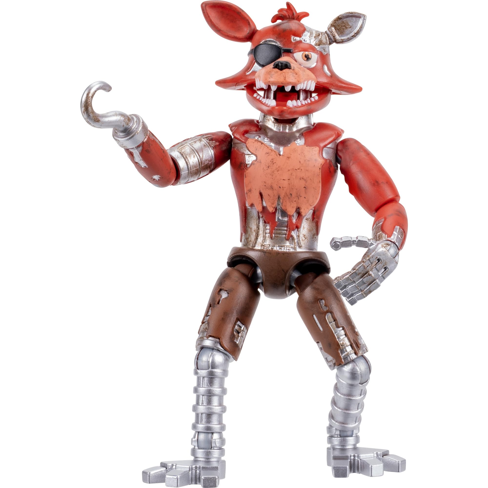 Jazwares Five Nights at Freddy’s Withered Foxy - 5-Inch Articulated Figure with Jumpscare Feature and Glow-in-The-Dark Eyes