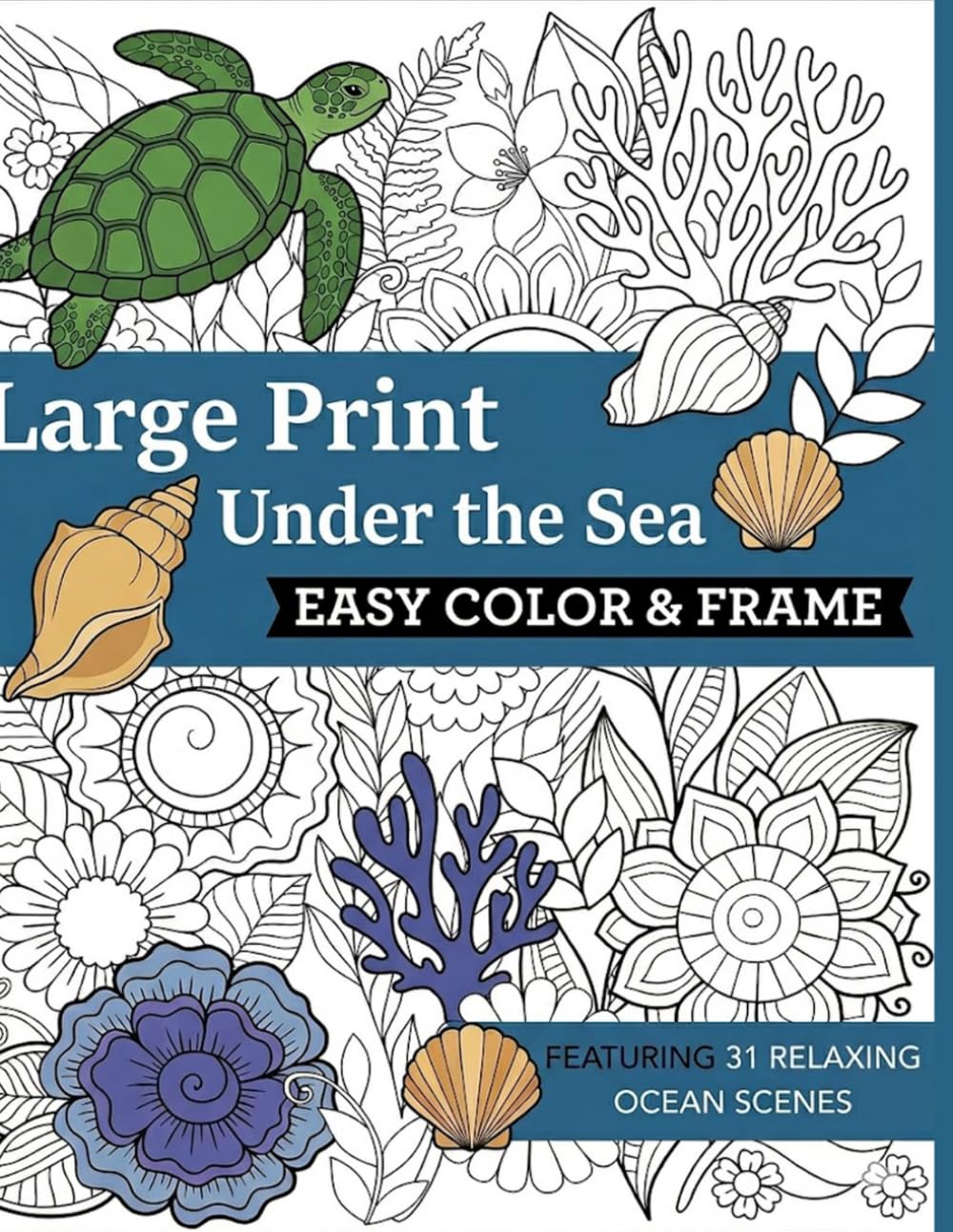 Stress Relief Coloring Book for Adults: Calming and Easy Coloring Pages for Relaxation, Mindfulness, Anxiety Relief, and Creative Happiness