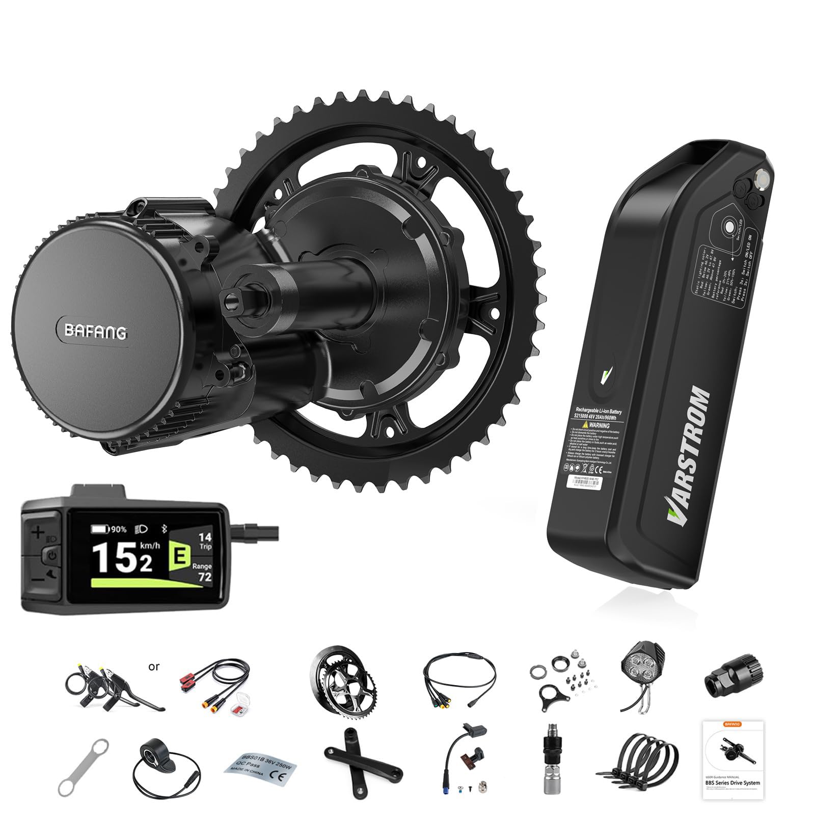 BAFANG 250W 48V BBS01B Moteur Central Kit de Conversion de Vélo Électrique