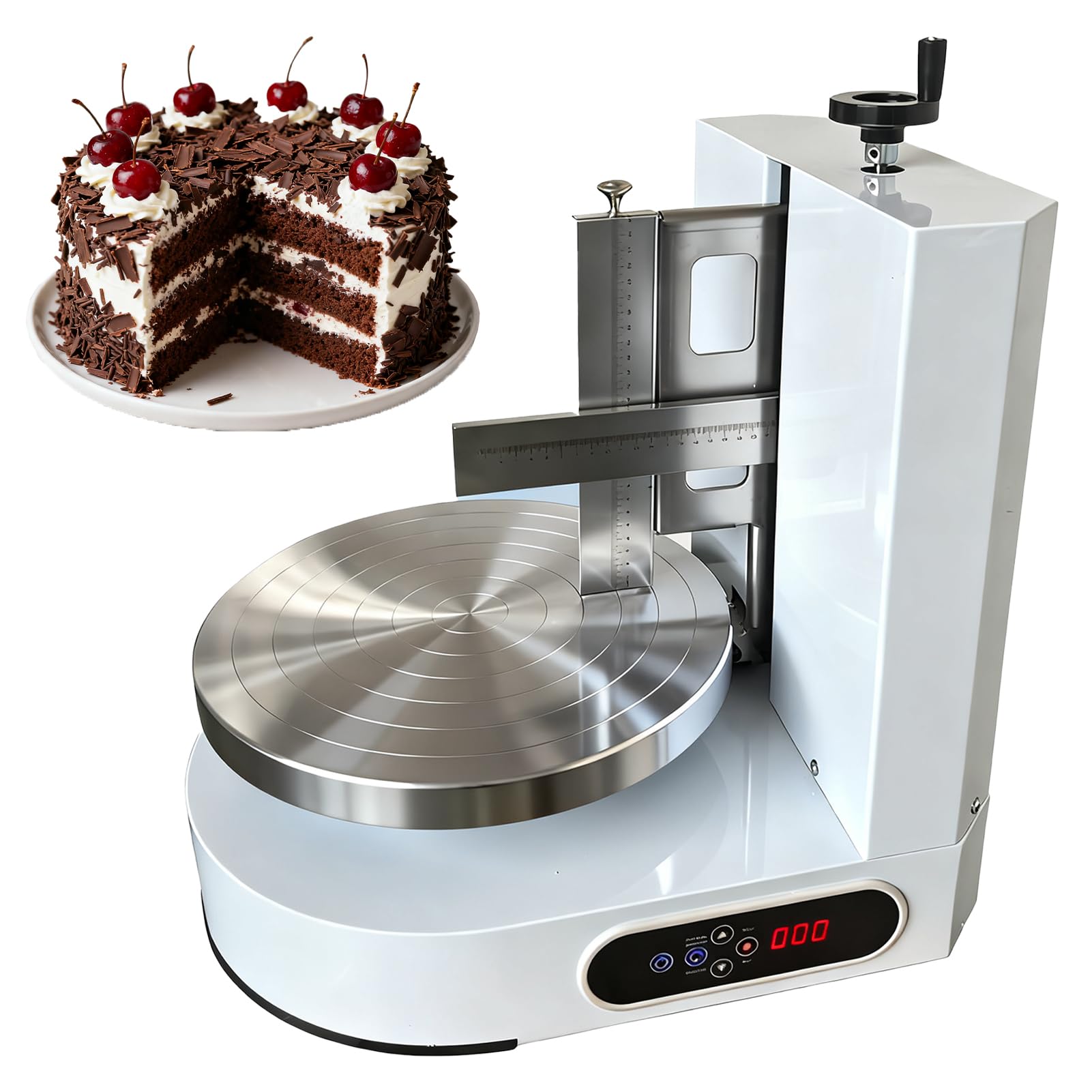 Lisseur Gateau Patisserie Électrique Et Plateau Tournant Automatique, Vitesse Réglable pour Gâteaux De 10 À 30,5 Cm, Équipement De Boulangerie Professionnel